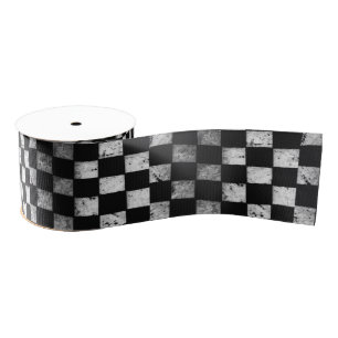 Ruban Gros-grain Ruban Checkered de drapeau