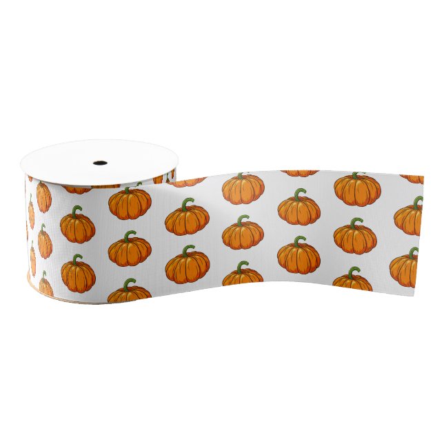Ruban Gros-grain Ruban citrouille Grosgrain (Bobine)