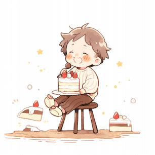 Ruban Gros-grain Ruban d'anniversaire joyeux - Cartoon Anniversaire