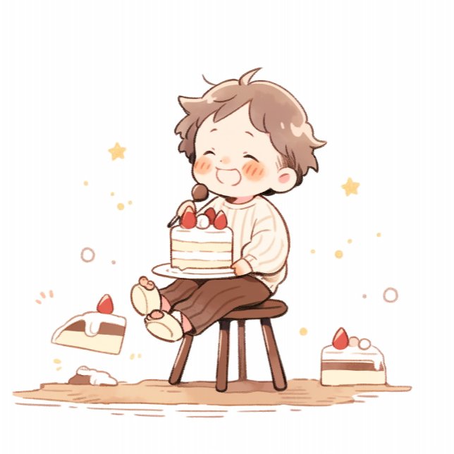 Ruban Gros-grain Ruban d'anniversaire joyeux - Cartoon Anniversaire (do you want this cute piture on your birthday ribbon ?)