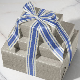 Ruban Gros-grain Ruban de bande à ruban bleu doux et blanc cassé