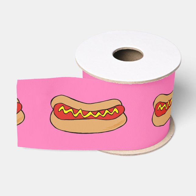 Ruban Gros-grain ruban de hot-dogs (Bobine)