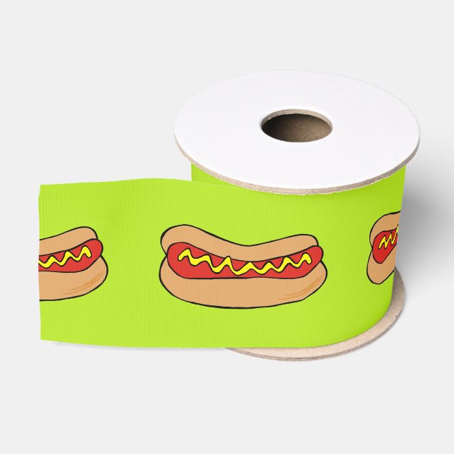 Ruban Gros-grain ruban de hot-dogs (Bobine)