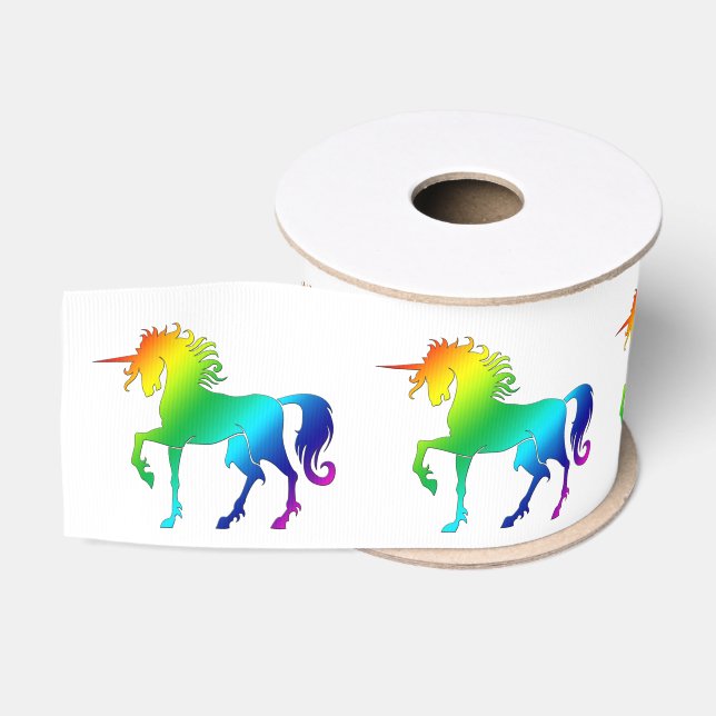 Ruban Gros-grain Ruban de licorne d'arc-en-ciel (Bobine)