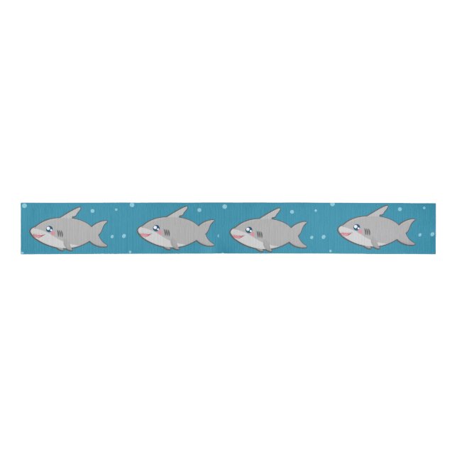 Ruban Gros-grain ruban de requin de kawaii (Devant)