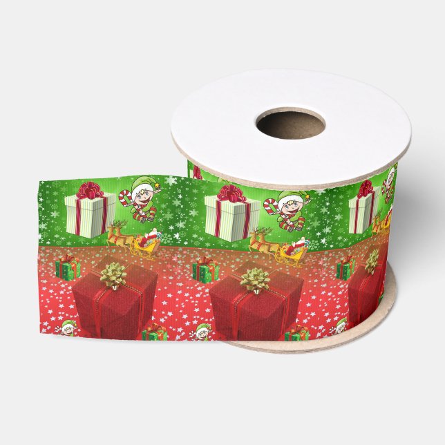 Ruban Gros-grain Ruban décoratif de Noël, Elf (Bobine)