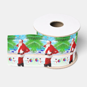 Ruban Gros-grain Ruban décoratif de Noël, Père Noël
