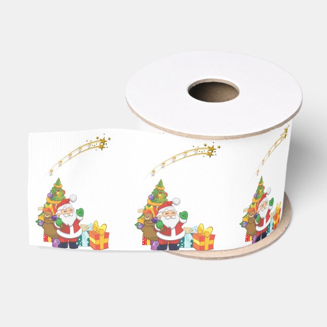 Ruban Gros-grain Ruban décoratif de Noël, Père Noël (Bobine)