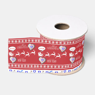 Ruban Gros-grain Ruban décoratif de Noël, Père Noël