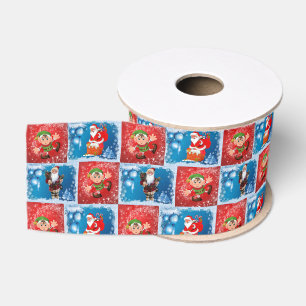 Ruban Gros-grain Ruban décoratif de Noël, Père Noël
