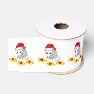 Ruban Gros-grain Ruban décoratif de Noël, Possum Floral