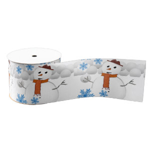 Ruban Gros-grain Ruban décoratif de Noël, Snowman