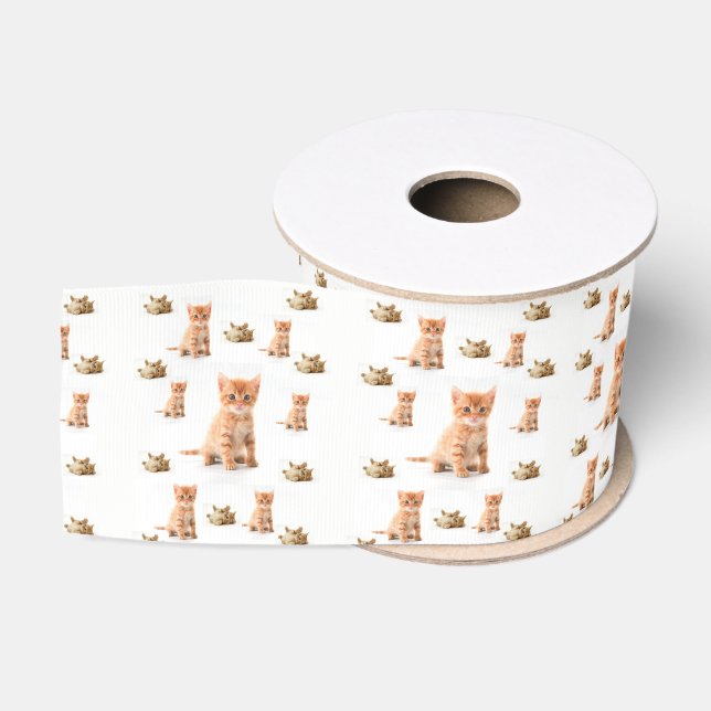 Ruban Gros-grain ruban décoratif enfants chats (Bobine)