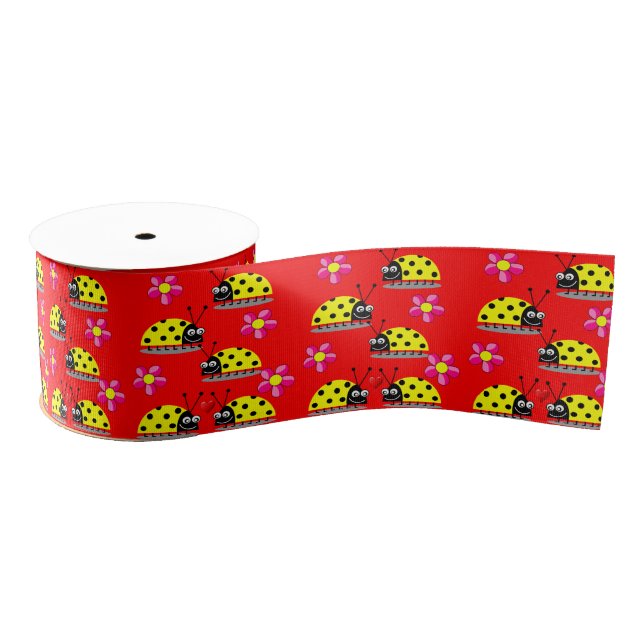 Ruban Gros-grain ruban décoratif enfants ladybugs (Bobine)