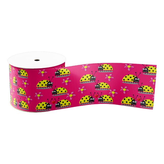Ruban Gros-grain ruban décoratif enfants ladybugs (Bobine)