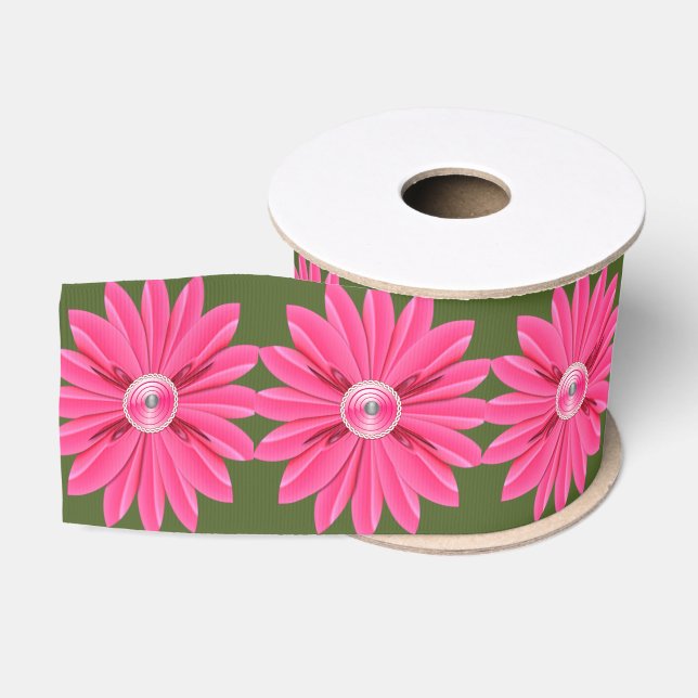 Ruban Gros-grain ruban décoratif floral (Bobine)
