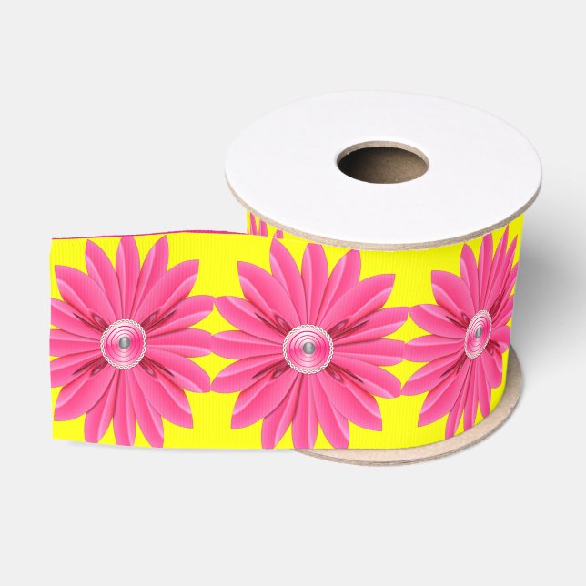 Ruban Gros-grain ruban décoratif floral (Bobine)