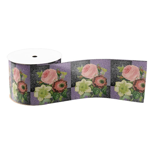 Ruban Gros-grain ruban décoratif floral (Bobine)