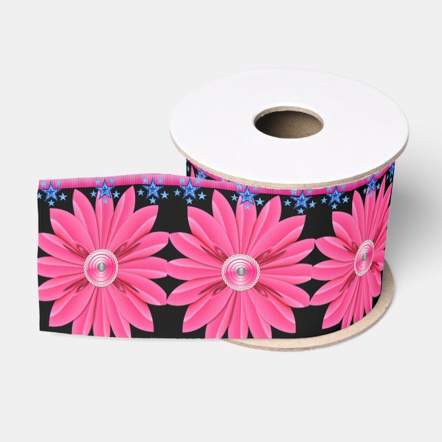 Ruban Gros-grain ruban décoratif floral (Bobine)