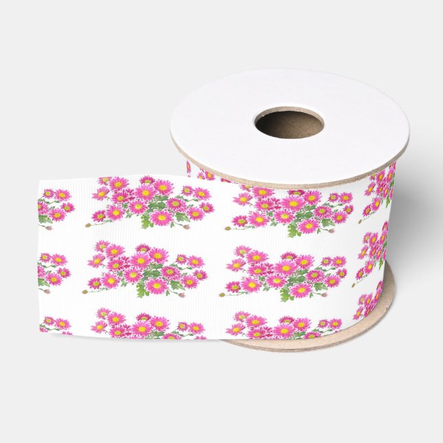 Ruban Gros-grain ruban décoratif floral (Bobine)