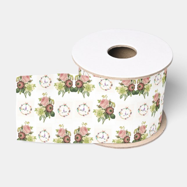 Ruban Gros-grain ruban décoratif floral (Bobine)