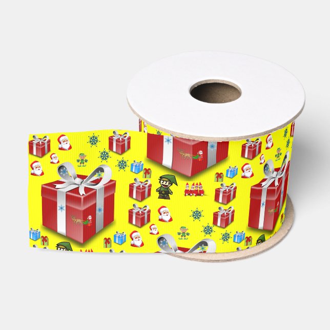 Ruban Gros-grain ruban décoratif noël (Bobine)