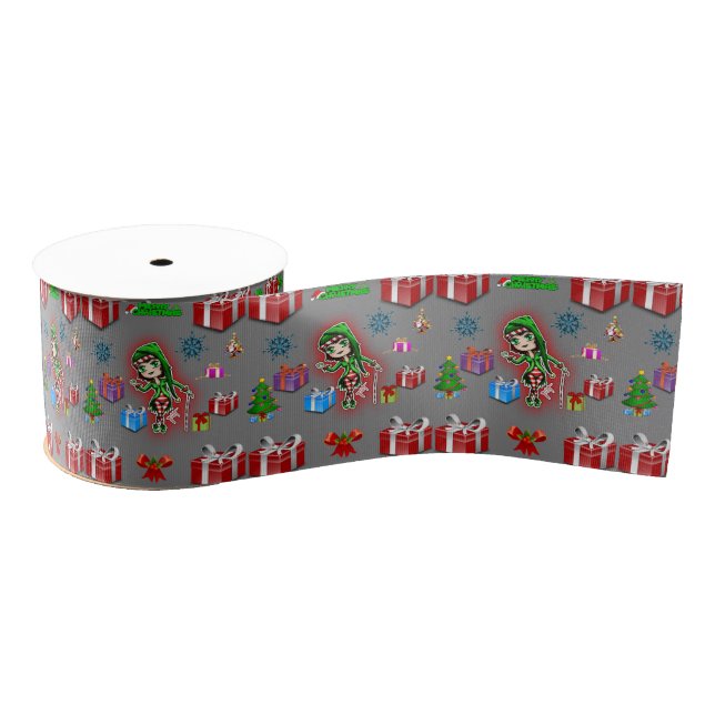 Ruban Gros-grain ruban décoratif noël (Bobine)
