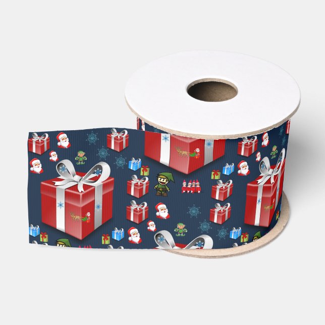 Ruban Gros-grain ruban décoratif noël (Bobine)
