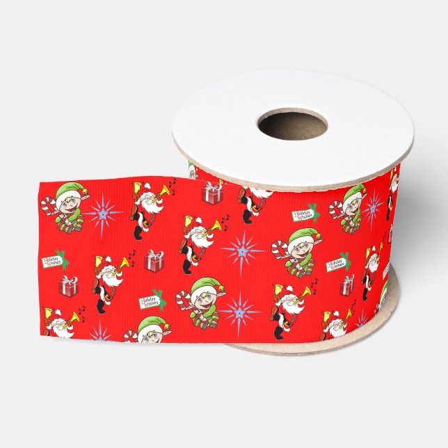 Ruban Gros-grain ruban décoratif noël (Bobine)
