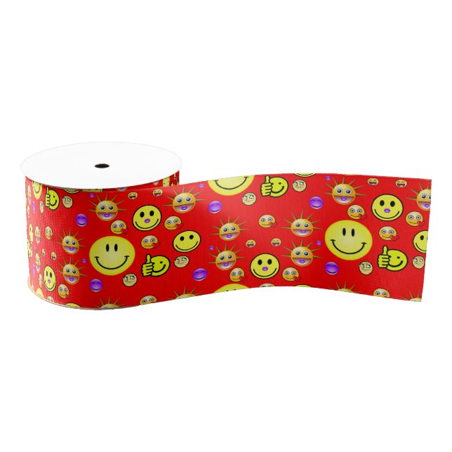 Ruban Gros-grain ruban décoratif sourit (Bobine)