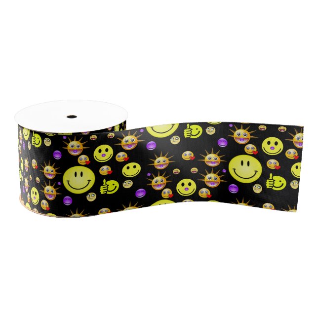 Ruban Gros-grain ruban décoratif sourit (Bobine)