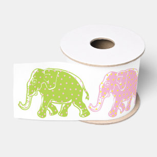 Ruban Gros-grain Ruban d'éléphant de point de polka