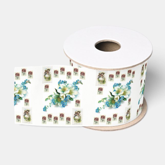 Ruban Gros-grain ruban floral (Bobine)