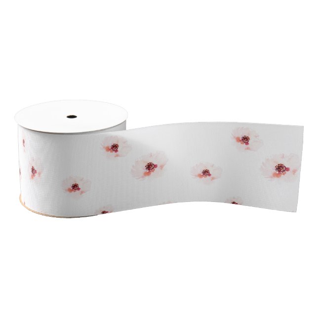 Ruban Gros-grain Ruban Grosgrain Floral Aquarelle Élégant (Bobine)