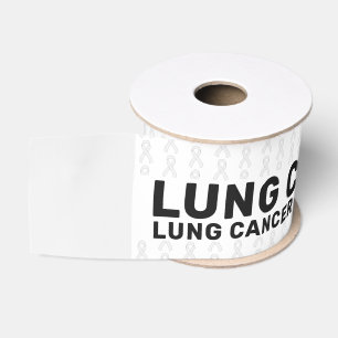 Ruban Gros-grain Ruban Motif de sensibilisation au cancer du poumon