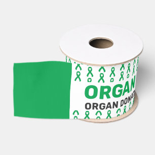 Ruban Gros-grain Ruban Motif de sensibilisation au don d'organes