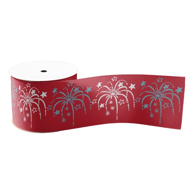 Ruban Gros-grain Ruban patriotique Fireworks (Bobine)