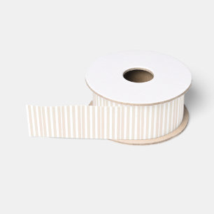 Ruban Gros-grain Ruban Rose crème et ruban blanc peint
