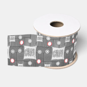 Ruban Gros-grain ruban rouge gris