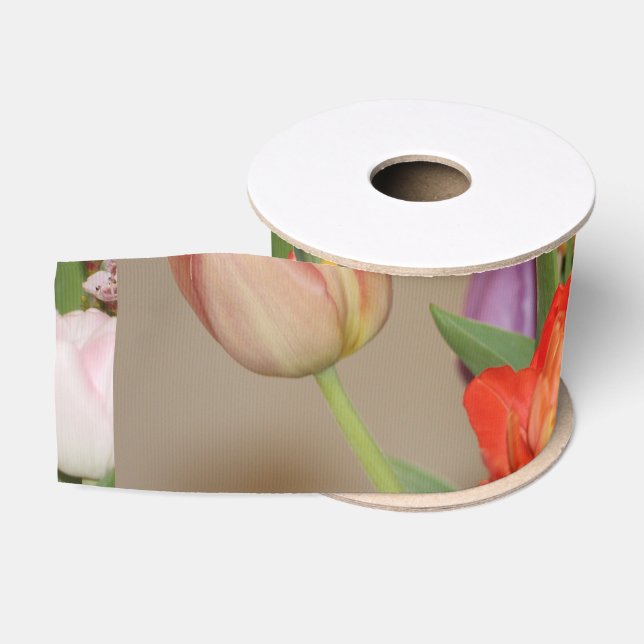 Ruban Gros-grain Ruban Tulipe de printemps (Bobine)