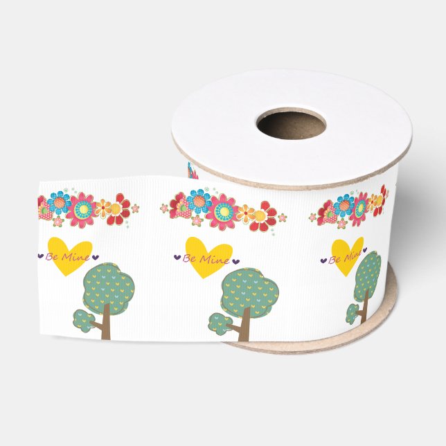 Ruban Gros-grain Saint-Valentin Soyez mine Ruban Floral (Bobine)