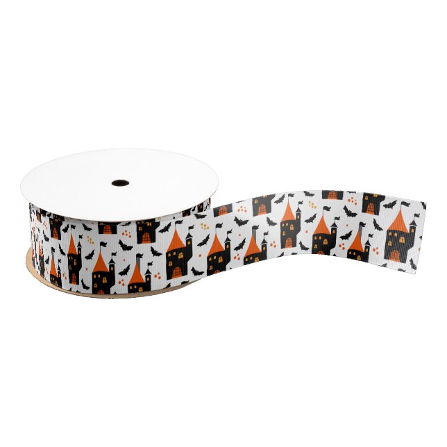 Ruban Gros-grain Symboles d'Halloween en continu motif (Bobine)