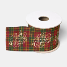 Tartan à carreaux classique Joyeux Noël Fêtes