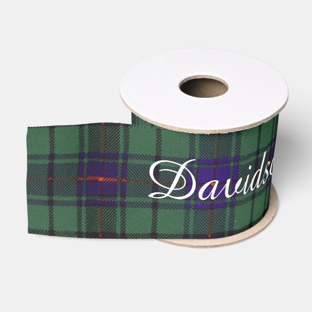 Ruban Gros-grain Tartan d'écossais de plaid de clan de Davidson (Bobine)