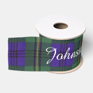 Ruban Gros-grain Tartan d'écossais de plaid de clan de Johnston