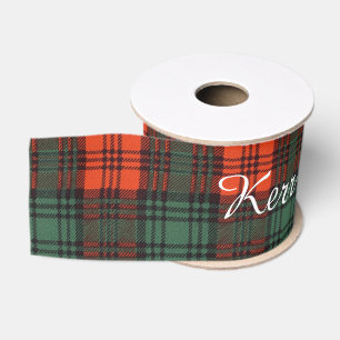 Ruban Gros-grain Tartan d'écossais de plaid de clan de Kerr