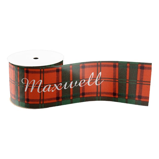Ruban Gros-grain Tartan d'écossais de plaid de clan de Maxwell (Bobine)