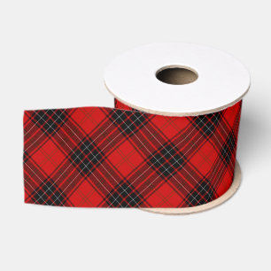 Ruban Gros-grain tartan Wemyss rouge noir carreaux