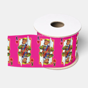 Ruban Gros-grain Teddy Bear Roi des Coeurs