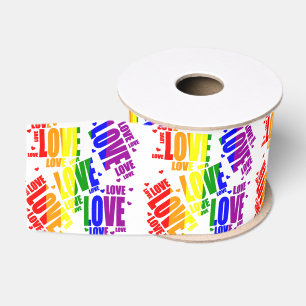 Ruban Gros-grain Texte d'amour de LGBT